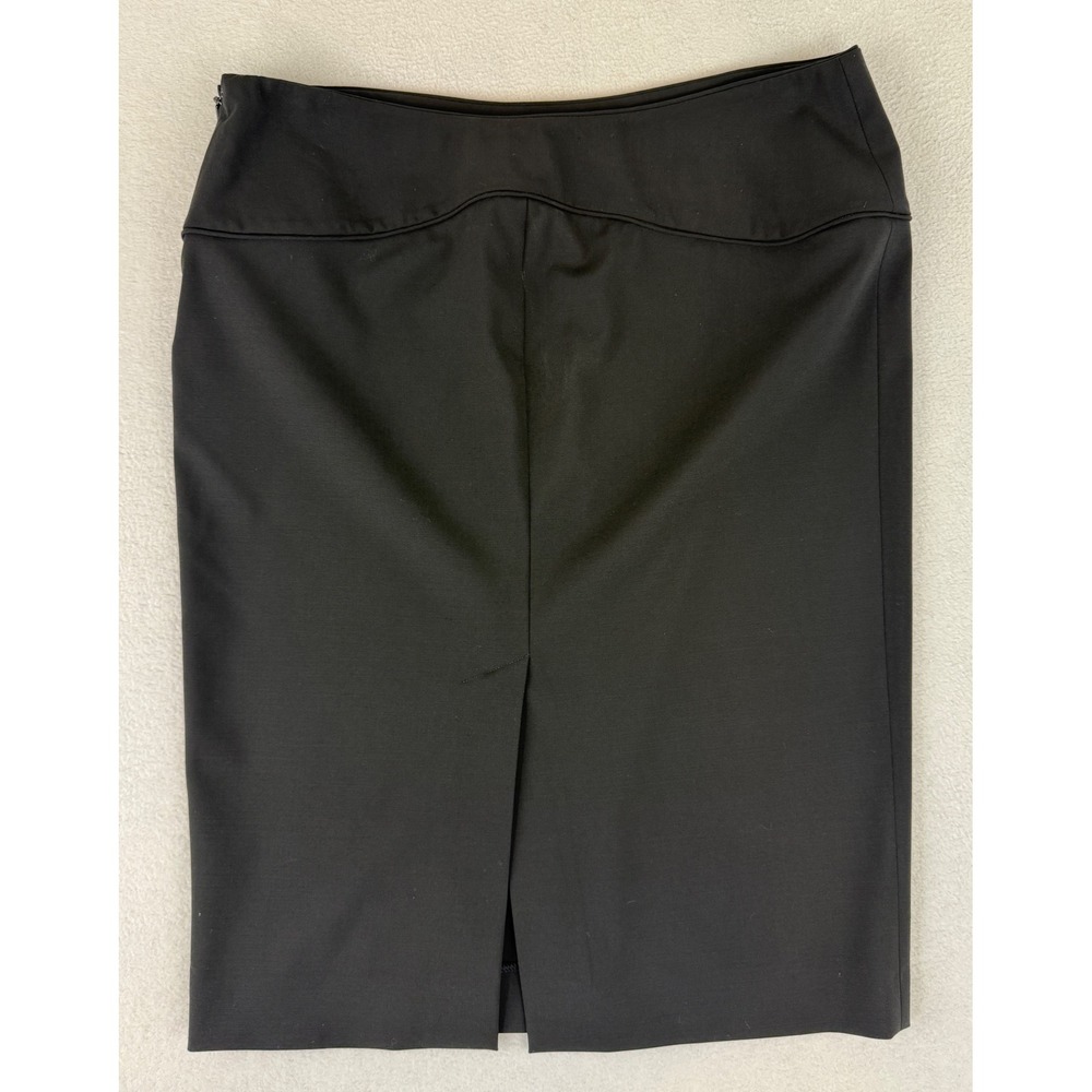 Gucci Pencil Skirt Women 42 Size 6 Black Lana Wool Blend Side Zip Made in Italy - Picture 10 of 11